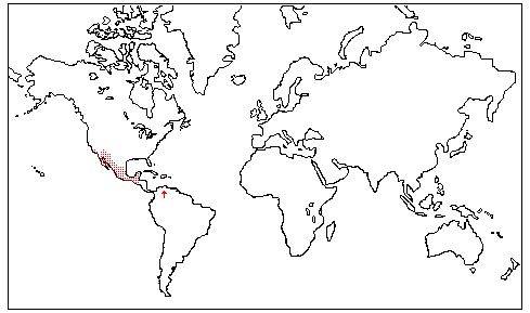Lennoaceae Distribution Map
